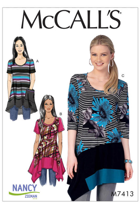 Sew Flattering Asymmetrical Hemlines using McCalls M7413 by Nancy Zieman