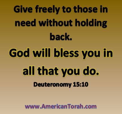 You have to give to get. The secret to being blessed is in blessing others.