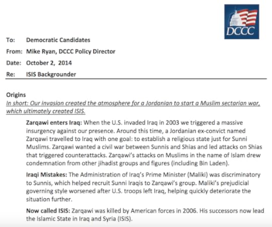 (Part of the alleged DCCC memo on ISIS)