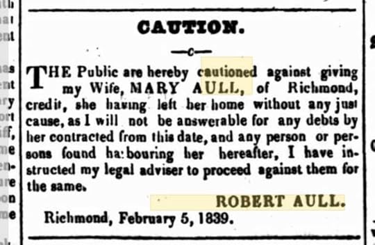 Mary Aull (Johnson) absconded cropped
