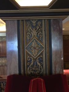 detail from one of the marble columns