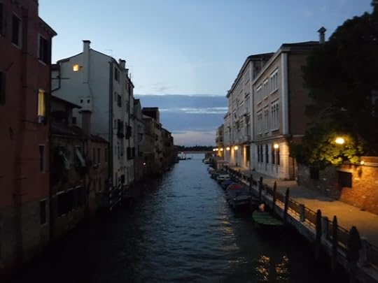 A wider canal in the evening