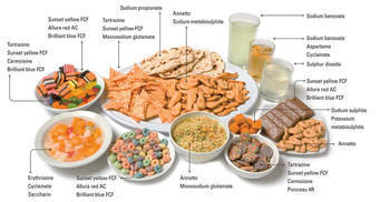 photo w food w additives marked on them