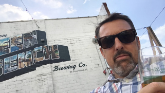 Another green bench selfie