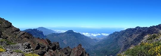 The view from the rim of the volcano on La Palma.