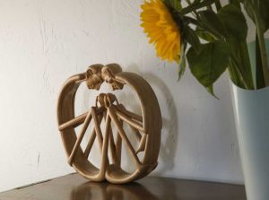Woodcarving of couple