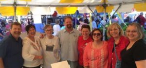 Fellow Twin Cities Sisters In Crime members at the 2016 MN State Fair