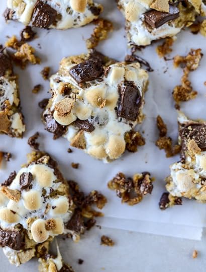 chocolate chip s'mores barsI howsweeteats.com