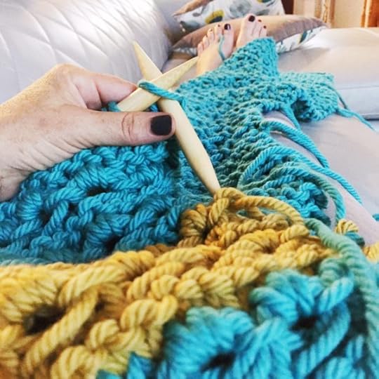 Knit Super Sized Scarf Takumi Bamboo Needles