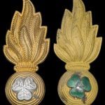 Officer's (right) and Other Ranks (left) Cap Badge, Royal Irish Fusiliers Reserve Regiment