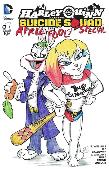 Lola Bunny and Bugs Bunny as Harley Quinn and Joker Sketch Cover
