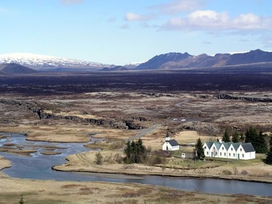 This is a modern view of the place where in the Middle Ages the Icelandic General Assembly was held.