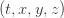 (t,x,y,z)
