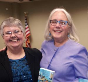 Lesa with Edith Maxwell