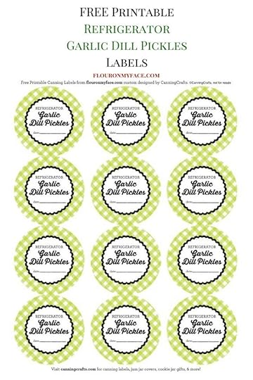 FREE Refrigerator Garlic Dill Pickles Canning Label via flouronmyface.com