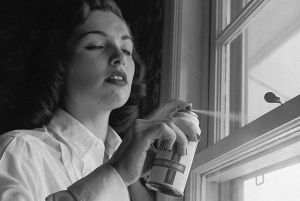 Spraying DDT in the home, 1955 (Photo: Orlando/Three Lions/Getty Images)