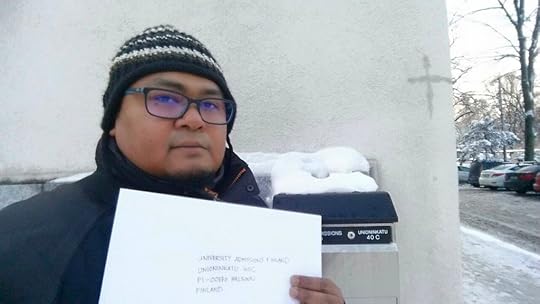 Submitting my university application in Helsinki at the very last day before the closing date. 