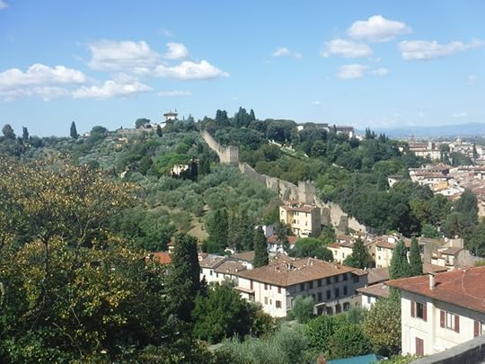 View of an old fortification from the piazza