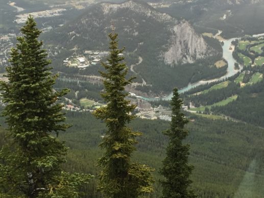 view from top of Sulfur Mt. gondola 
