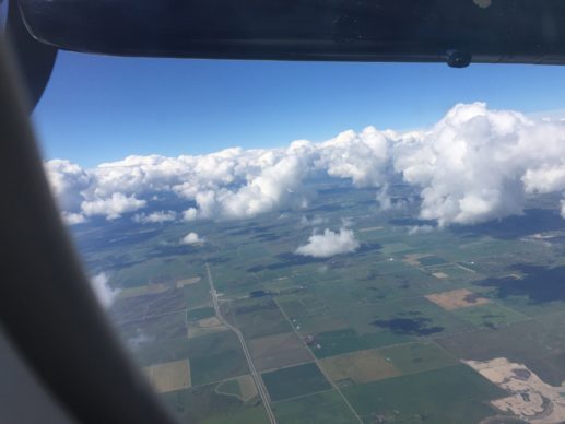 airplane view of fields nr. Calgary.