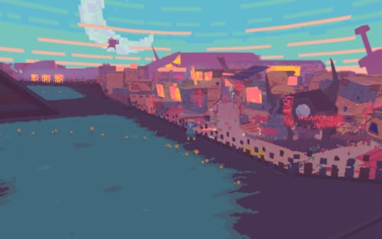 A wide shot of the city in Diaries of a Spaceport Janitor