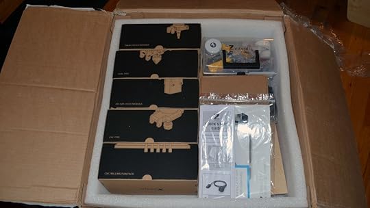 The first layer upon opening the box.