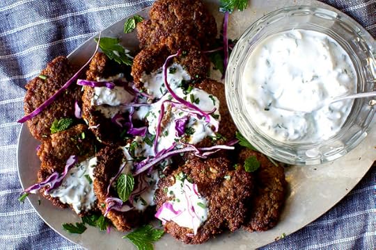 homemade merguez with herby yogurt