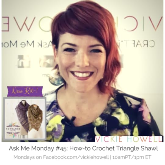 crochet triangle shawl vickie howell