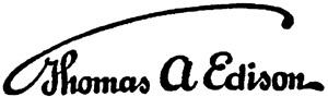 Thomas Alva Edison Signature