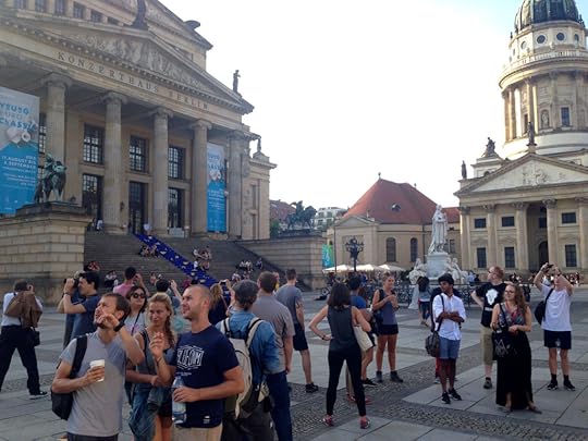 Stopping off at Gendarmenmarkt on a walking tour of Berlin.