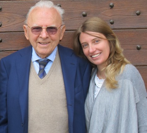 A granddaughter's love for her grandfather is like none other. Isabella Boffa Oddero with her beloved grandfather, Giacomo. 