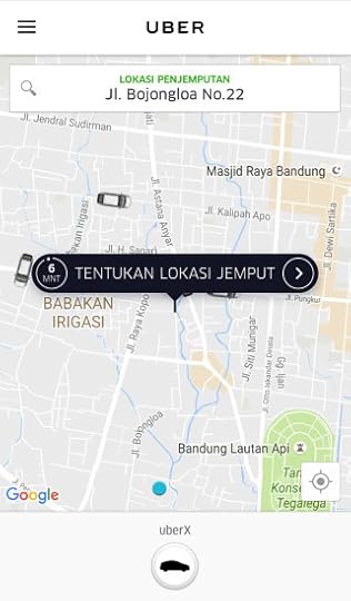 Menentukan lokasi penjemputan