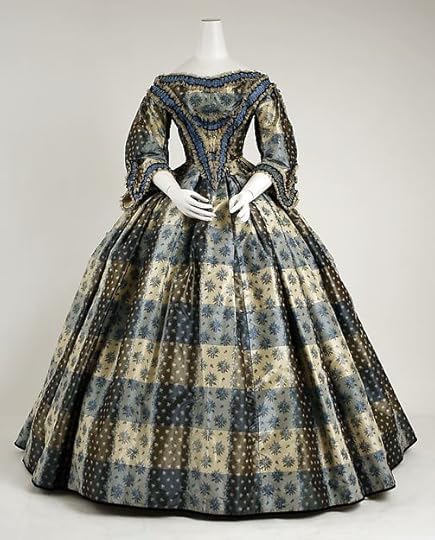 Dinner dress, 1855–59, British from the Metropolitian Museum of Art