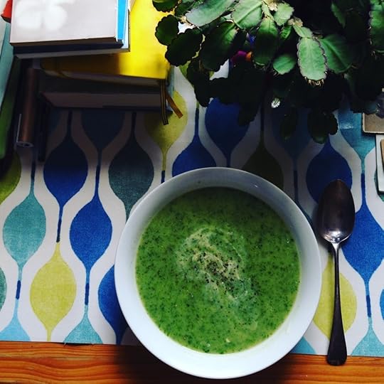 Watercress soup - probably *the* best thing you can eat when trying to recalibrate, it completely detoxifies the body! And it's so yummy. I made Sarah Wilson's recipe in I Quit Sugar For Life.