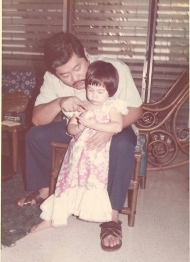 Eugene and R, our new rattan furniture