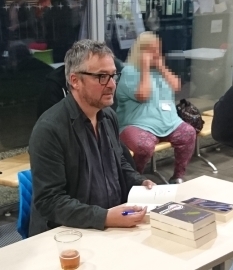 Shaken, not stirred. Charlie Higson signs.