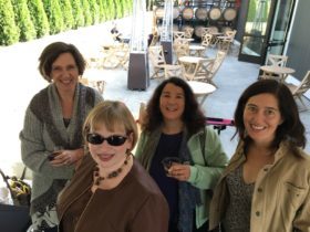 Lovely poets Susan Rich, Kathleen Flenniken, Natasha Moni, and me