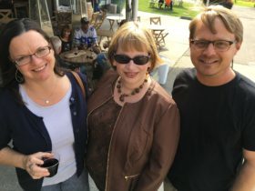 With poet Jared Leising and his lovely wife Julie