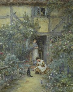 The Saucer of Milk, by Helen Allingham
