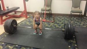 Justin Bethune's daughter is growing up believing that exercise is fun ... imagine that!