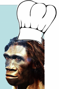 Homo erectus - the first cook. Hall of Human Origins in the Smithsonian Museum of Natural History in Washington, D.C. (except for the hat)