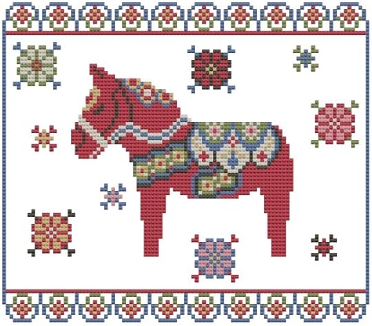 Red Mare embroidery pattern