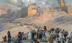 An artist's depiction of the deportation and exile of the Jews of the ancient Kingdom of Judah to Babylon and the destruction of Jerusalem and Solomon's temple (James Tissot/Public Domain)