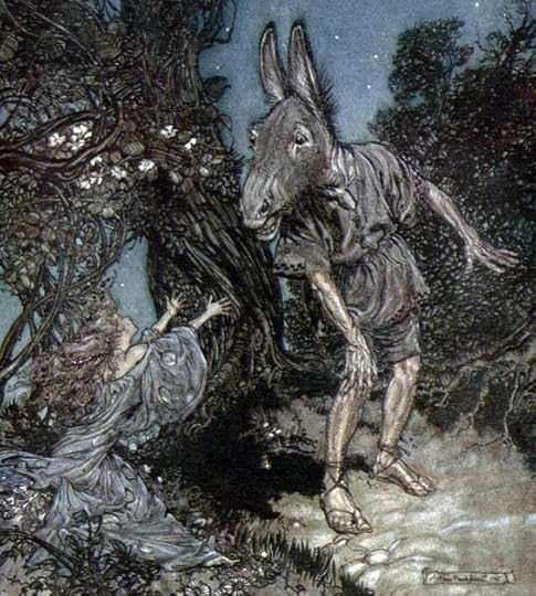 Titania Reaching for Bottom (A Midsummer Night's Dream) by Arthur Rackham