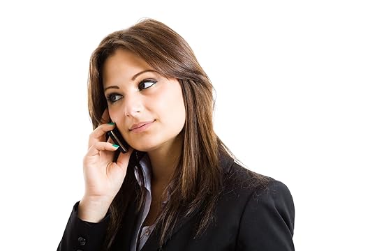 15264984 - portrait of a beautiful woman talking on the phone