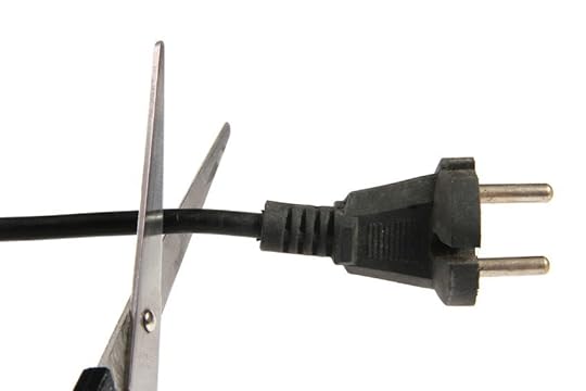 11350923 - scissors cutting electric wire