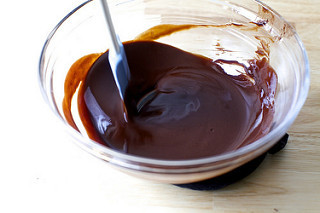 melted chocolate and butter