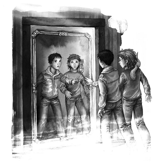 Imke and Leo searching for clues