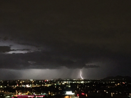 Night lightning in Phoenix. © Quinn McDonald, 2016. All rights reserved. 