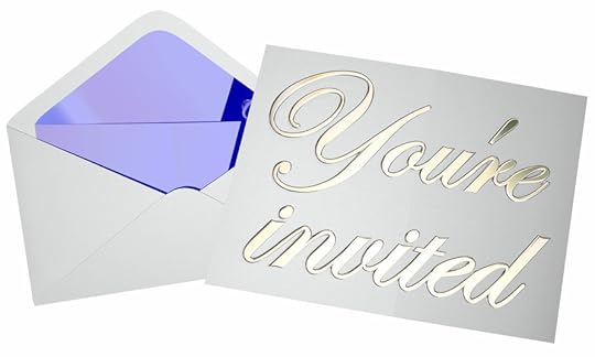 56097628 - youre invited invitation envelope party event open note message